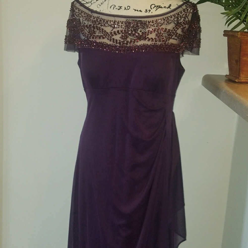 Formal plum dress with beading